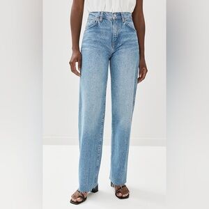 Reformation Womens Val 90s Mid Rise Straight Jeans Size 29  Raw Hem.  Size 25